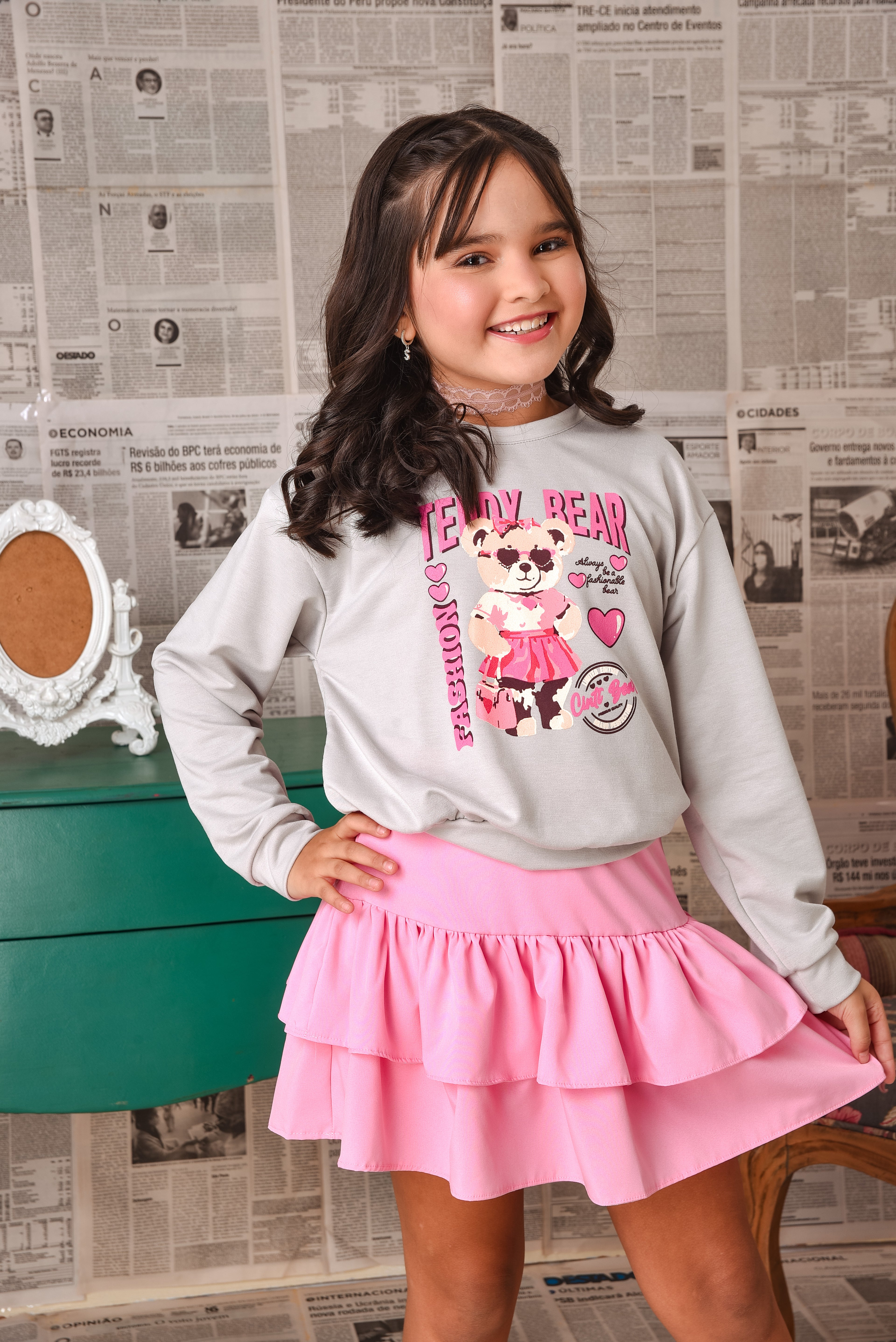 Conjunto Tiffany rosa