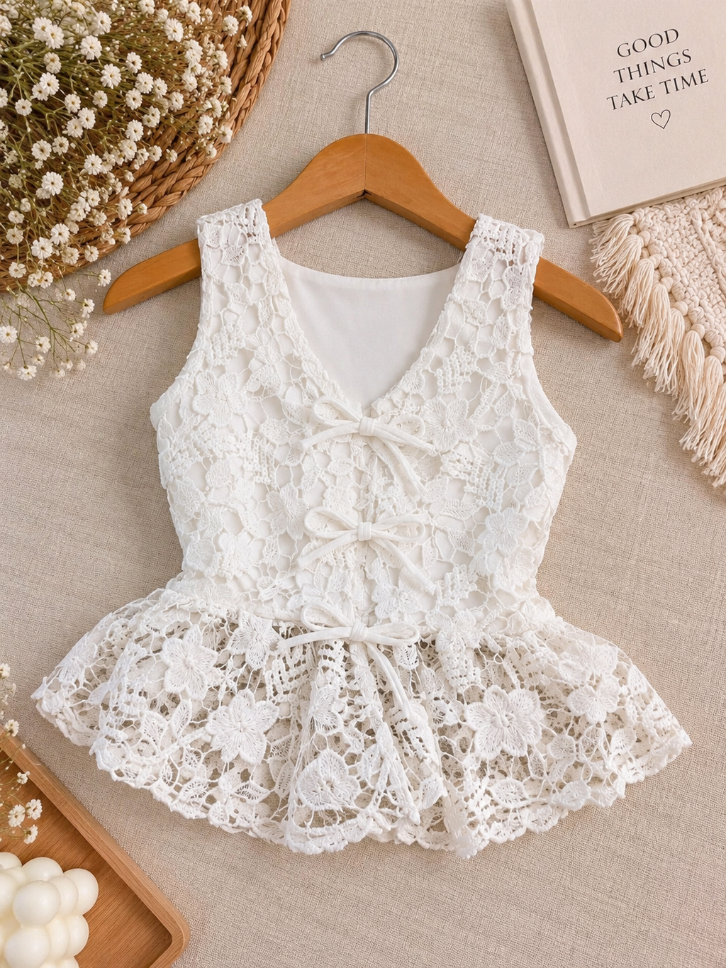 Blusa lacinho renda