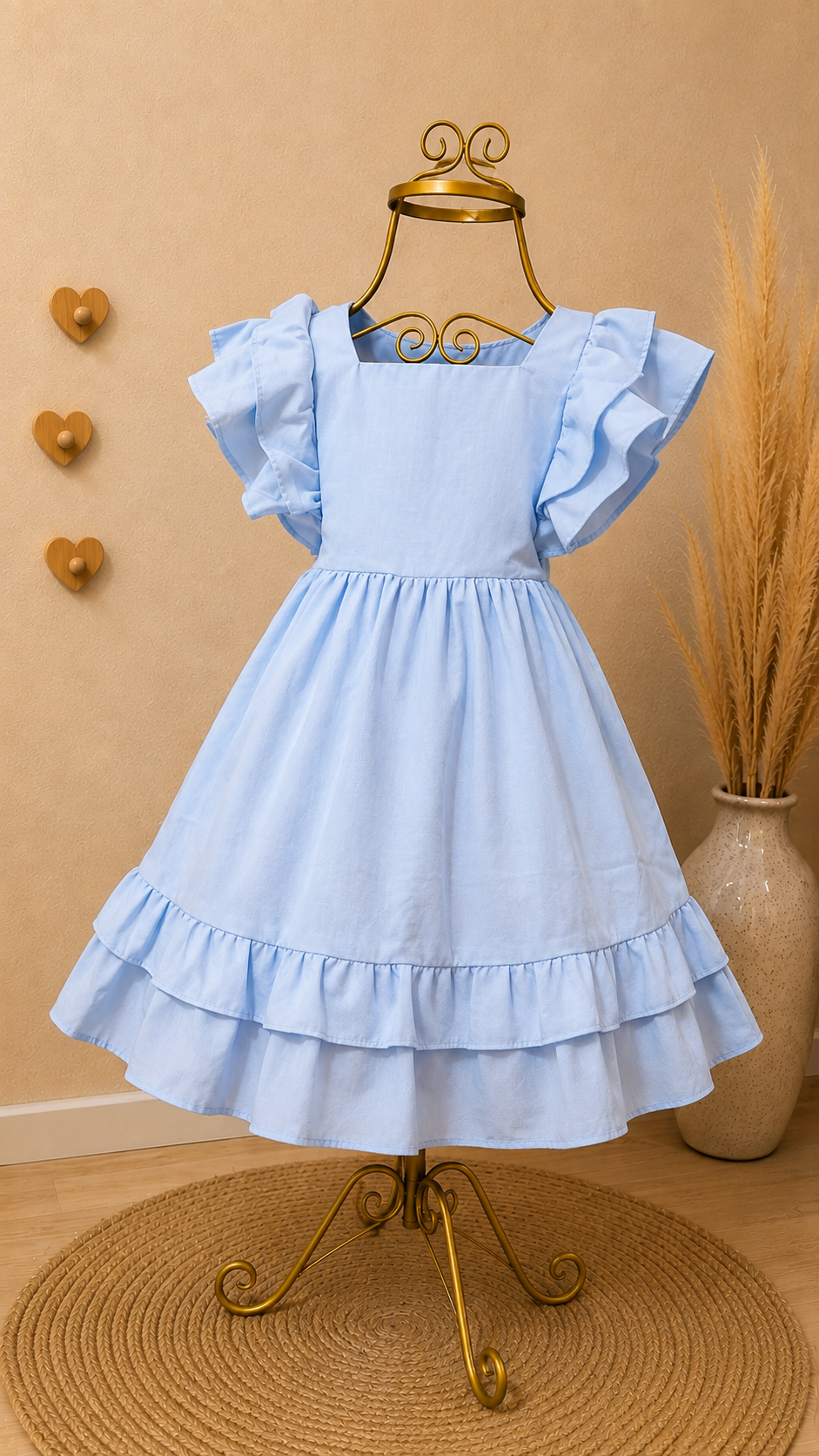 Vestido realeza Azul Bebê