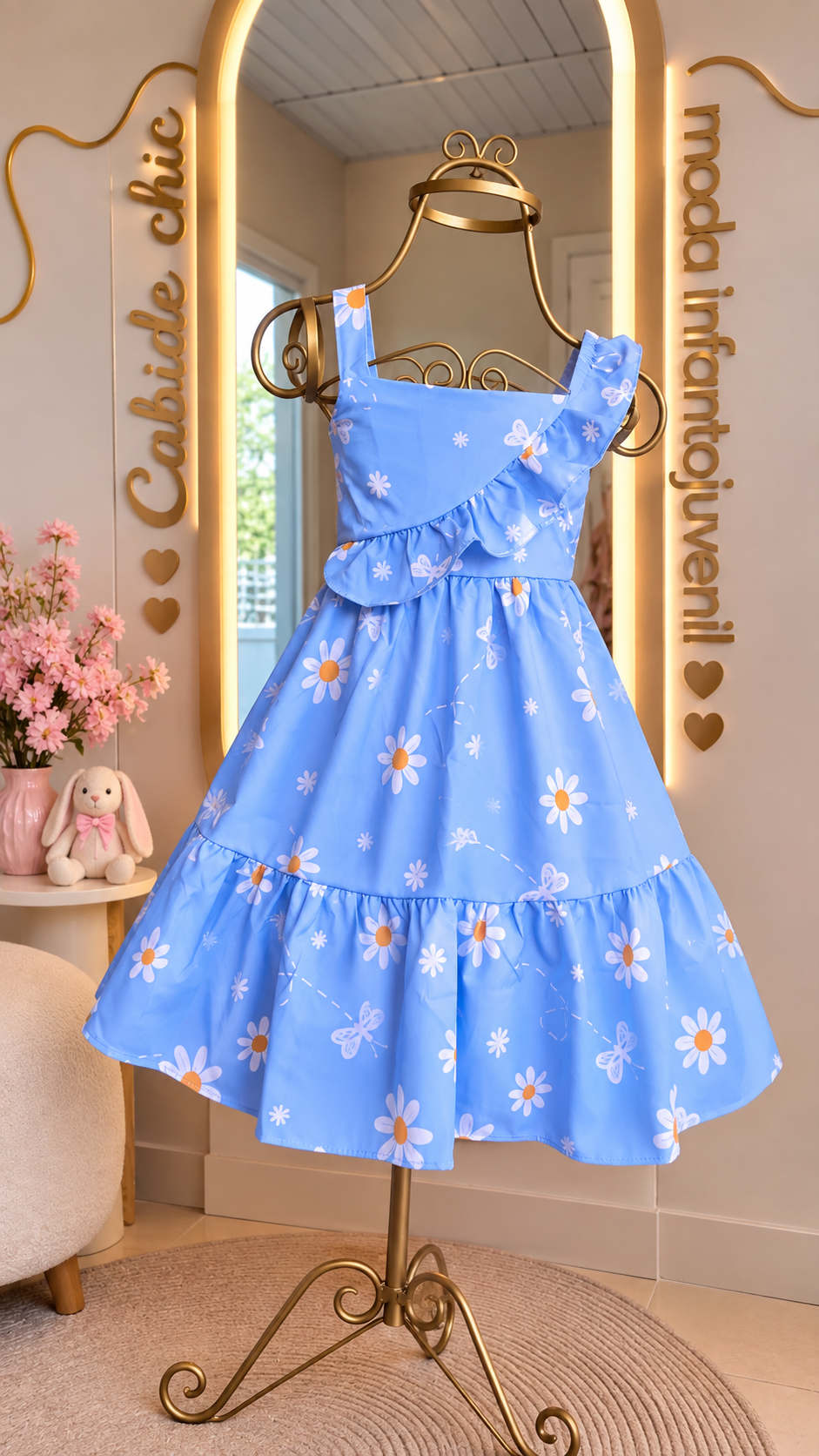 Vestido Eloísa Azul 🩵🌼
