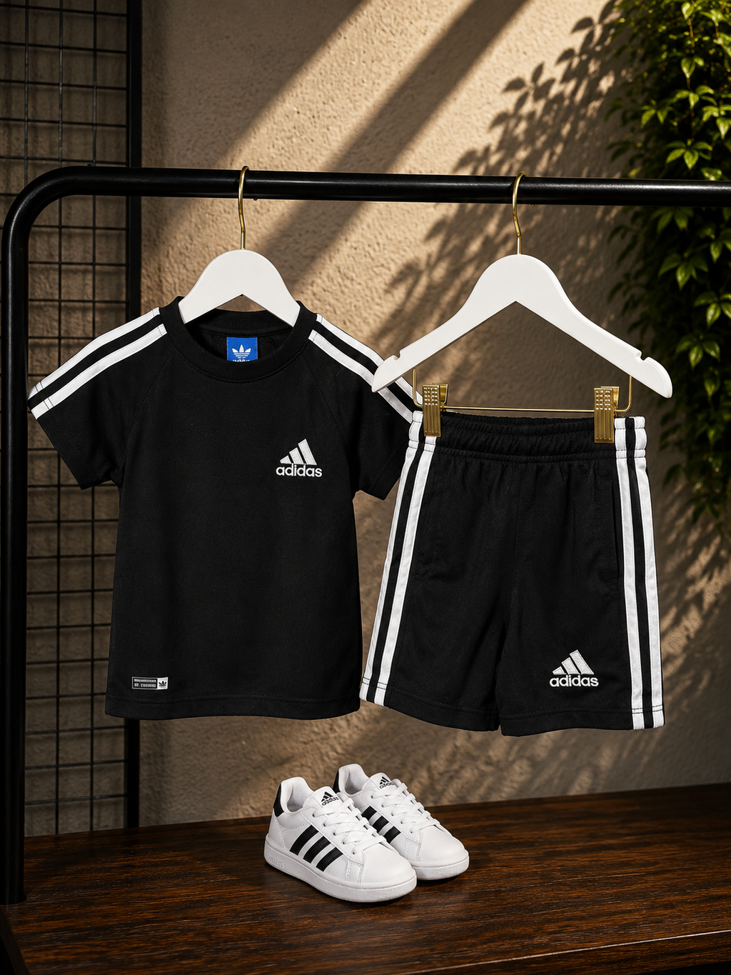 Conjunto Dry Fit adidas preto