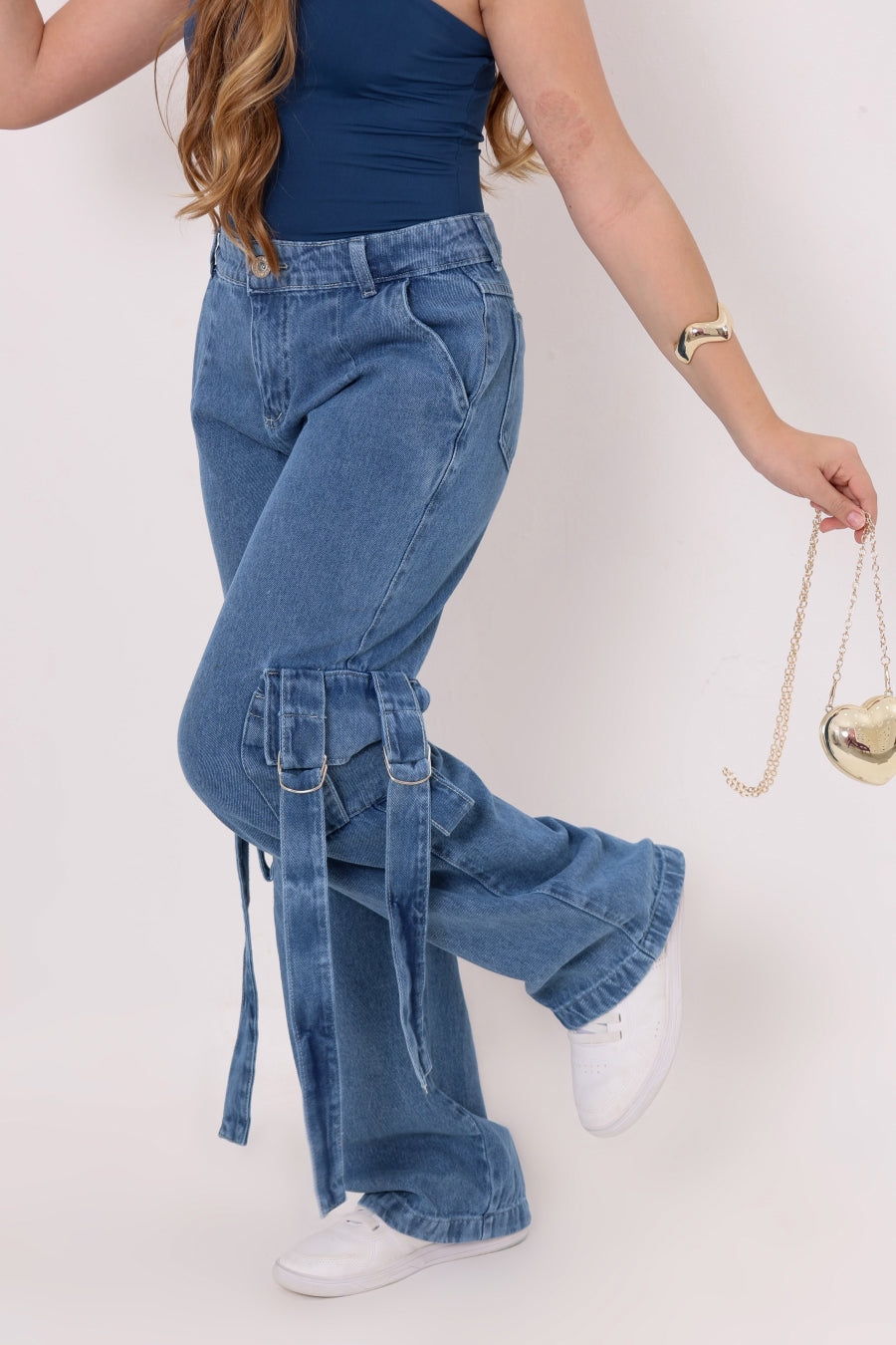 Calça Wide Leg Cargo Juvenil 075