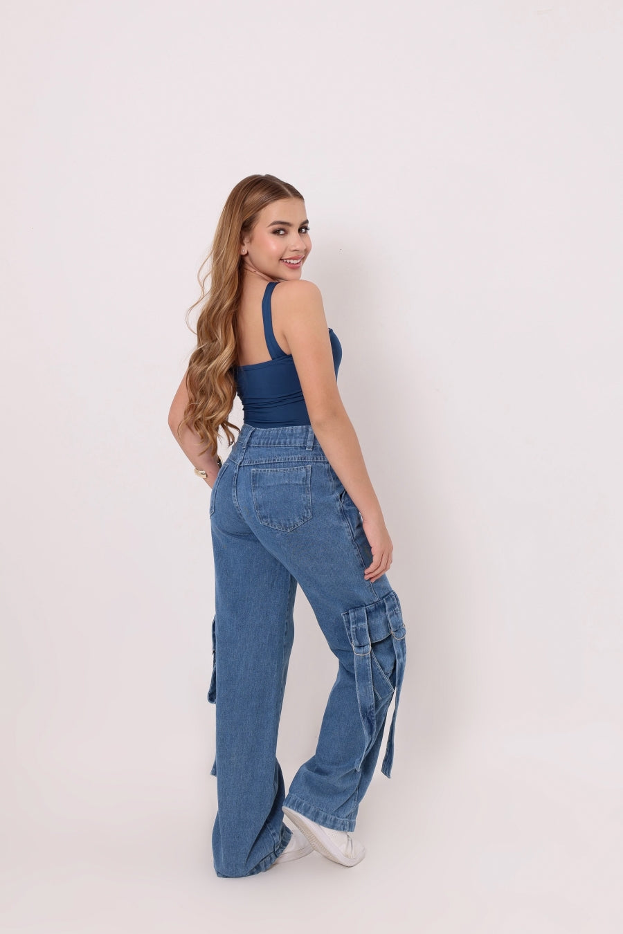 Calça Wide Leg Cargo Juvenil 075