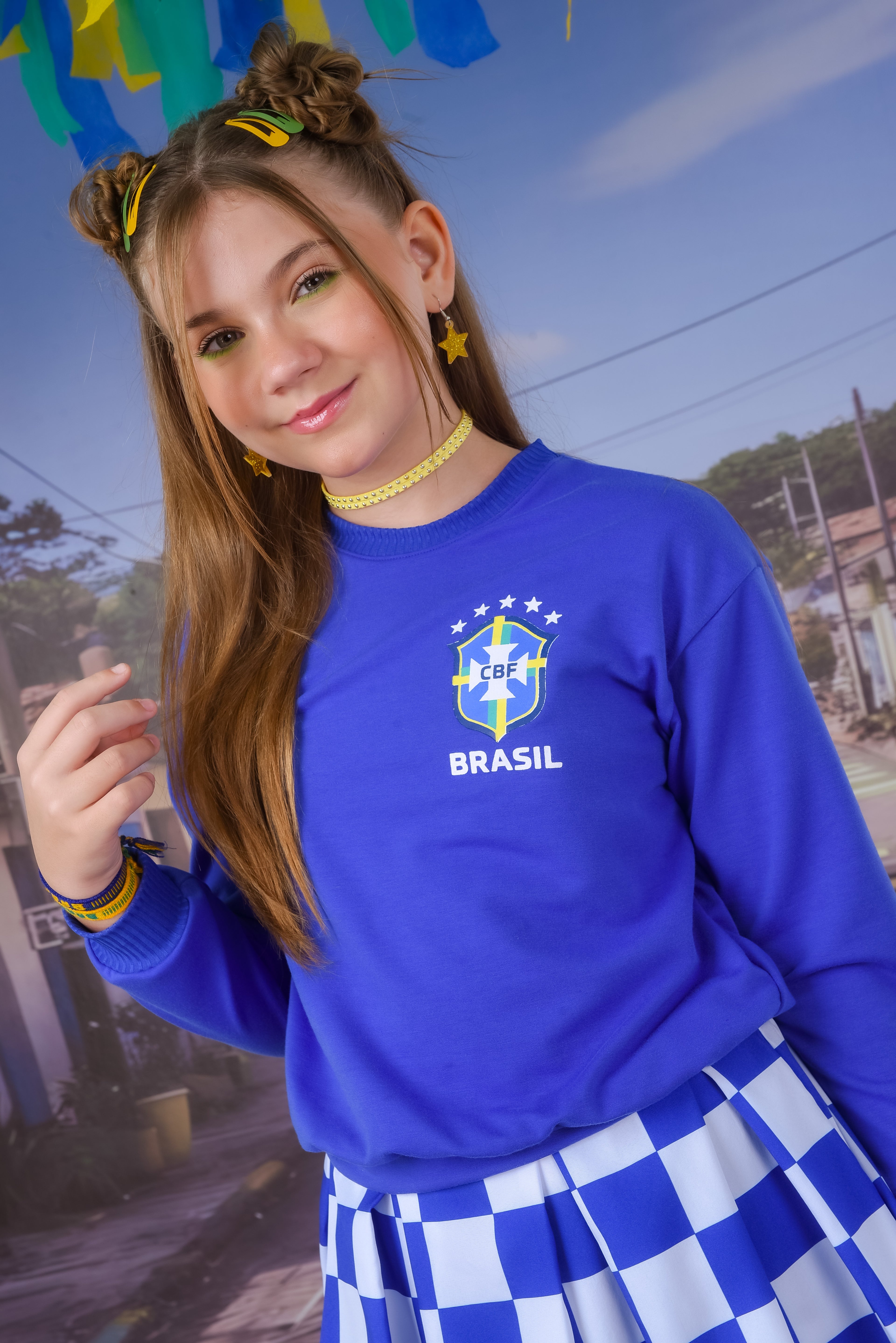 Conjunto Kiara Azul Brasil 🇧🇷💙