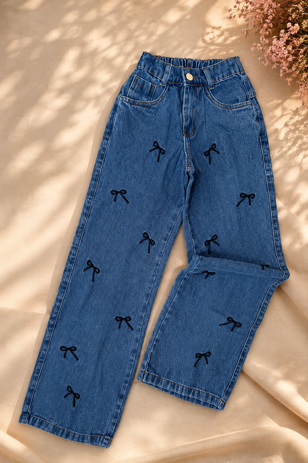 CALÇA JEANS LAÇOS 🖤