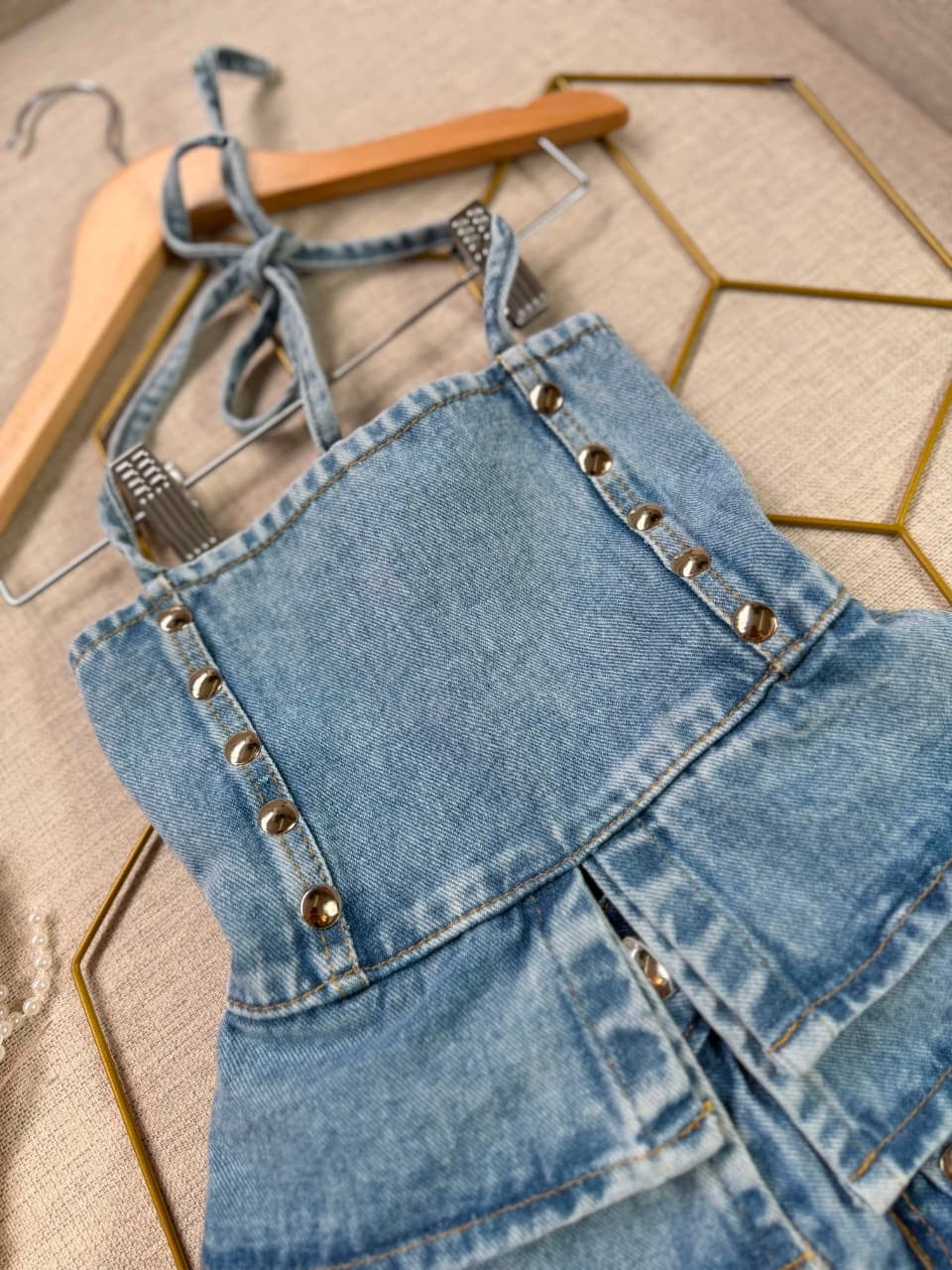 Conjunto jeans -Short + Blusa