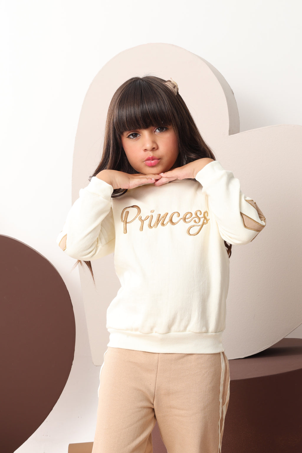 CONJUNTO NUDE MOLETOM PRINCESA