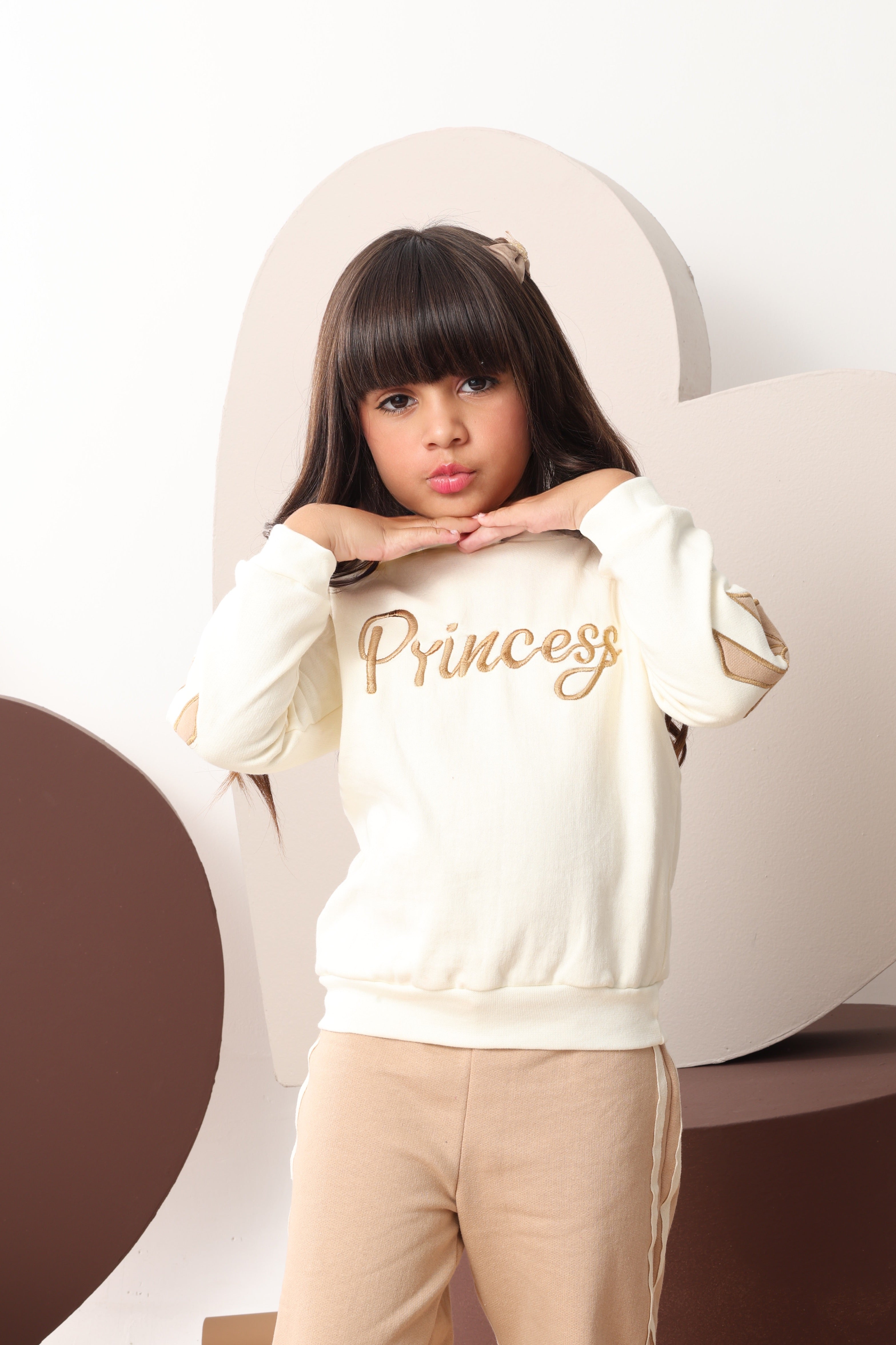 CONJUNTO NUDE MOLETOM PRINCESA