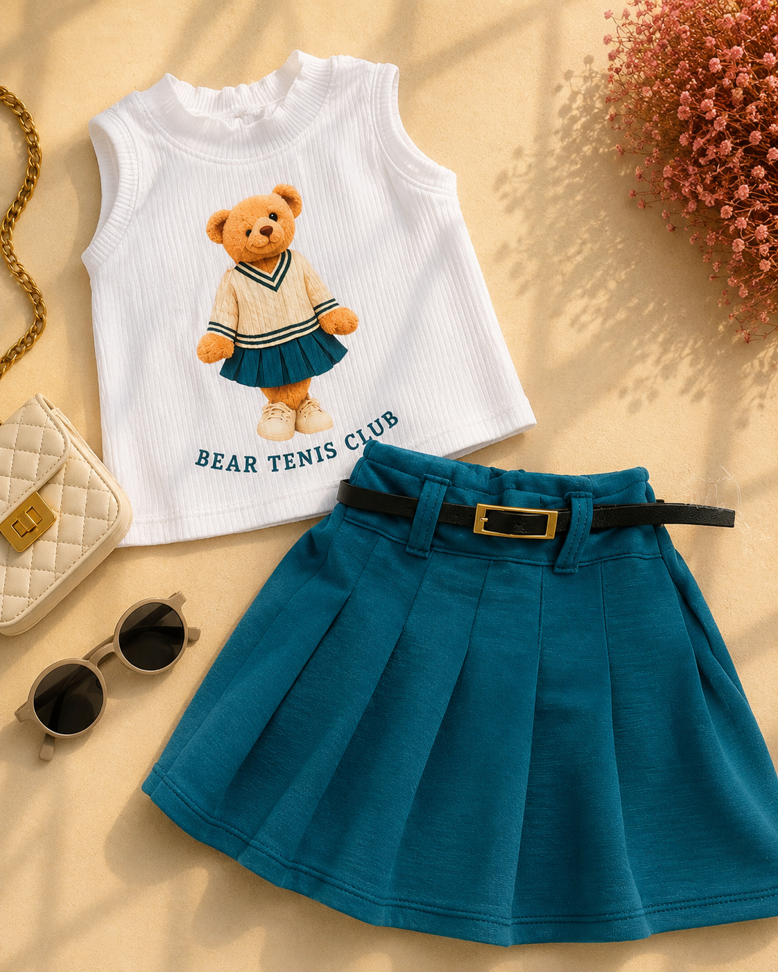 Conjunto Cecília - short saia + blusa