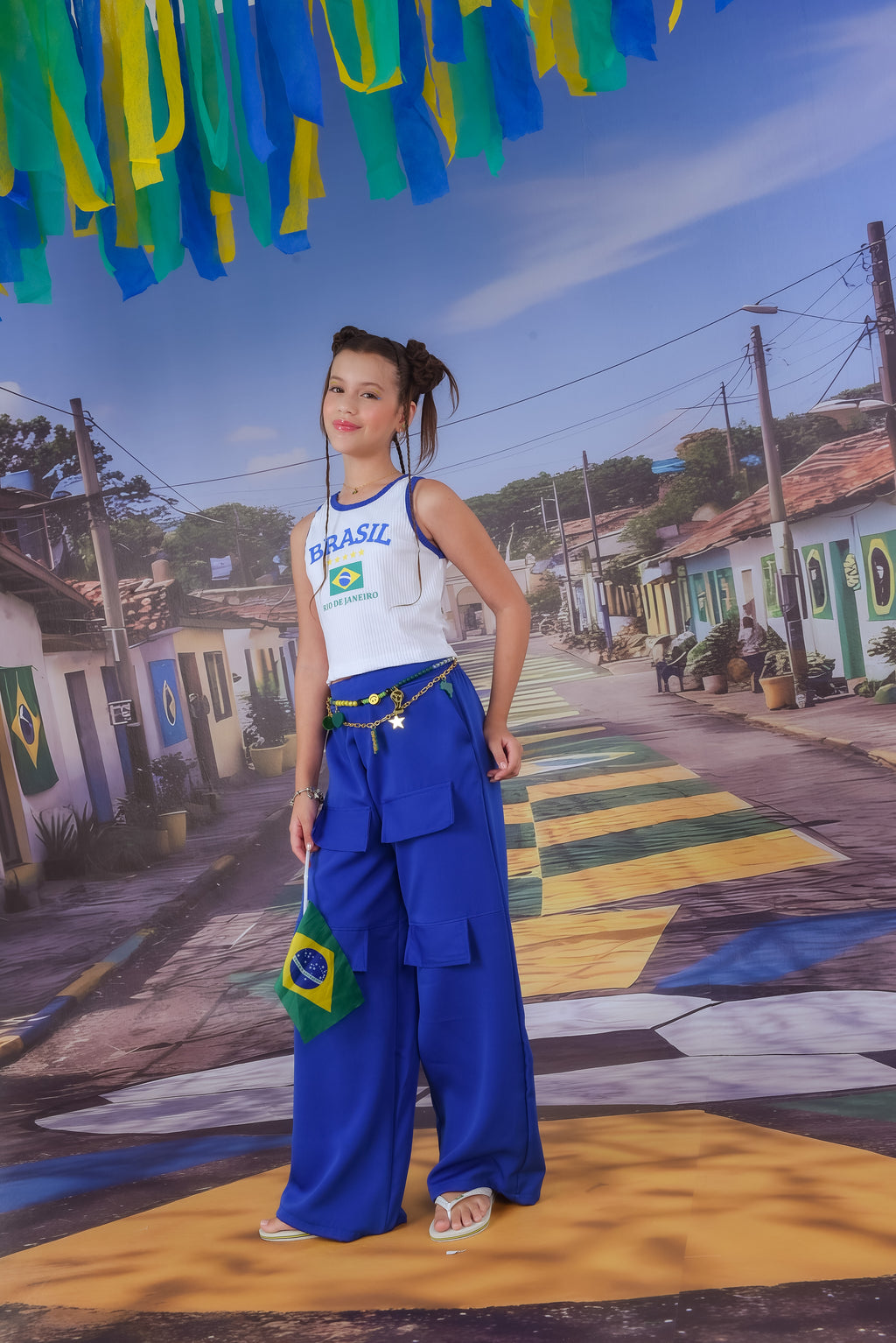 Conjunto Pérola Azul Brasil 🇧🇷💙