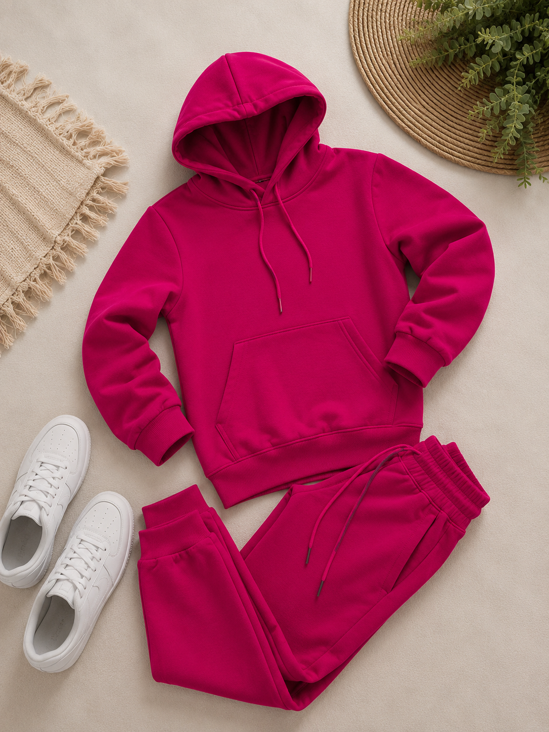 Conjunto pink Moletom Juvenil Flanelado ()