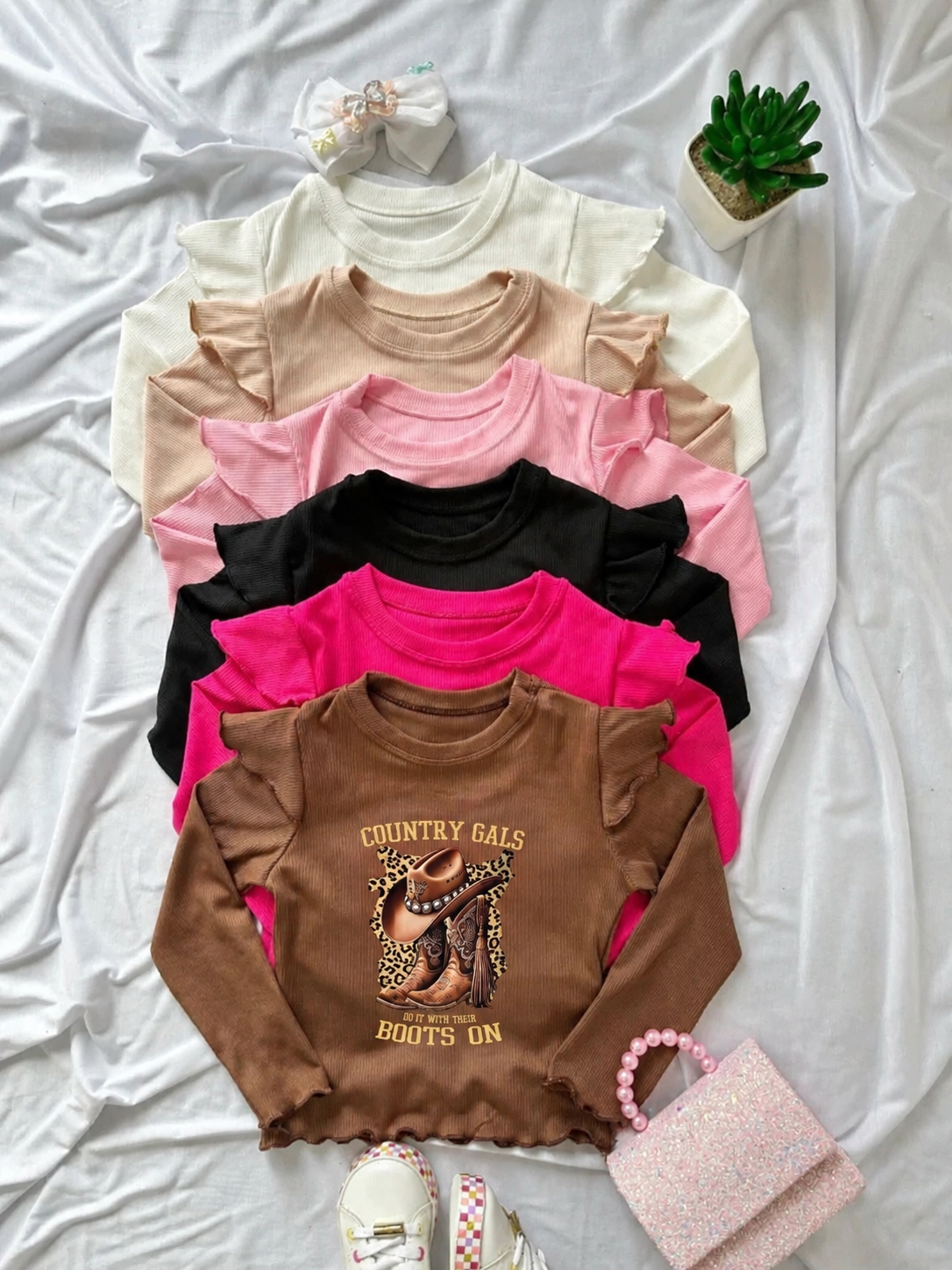 Blusa Manga Longa COUNTRY GALS marrom