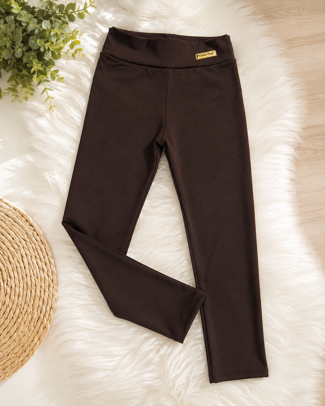 Legging JUVENIL marrom SUPLEX  flanelada