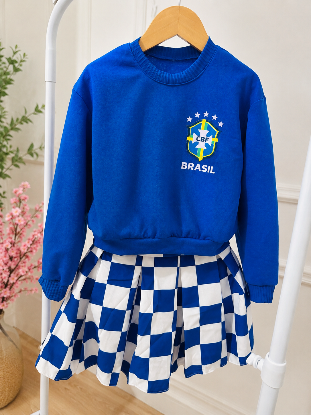 Conjunto Kiara Azul Brasil 🇧🇷💙
