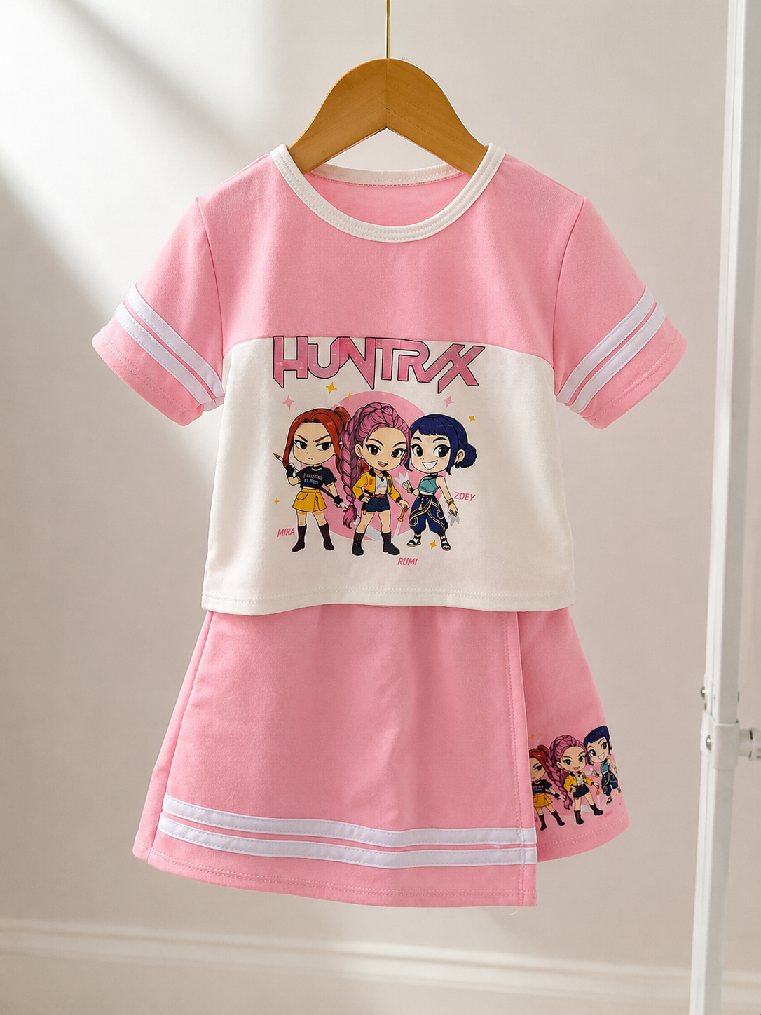 conjunto guerreiras do K-pop- rosa