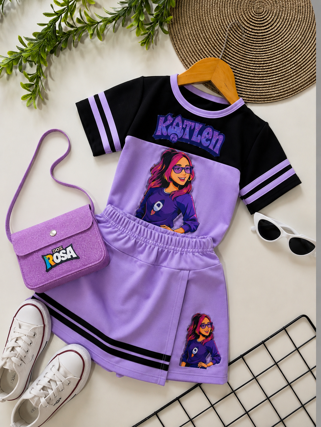Conjunto Katlen( Dos rosas) Emilly vick