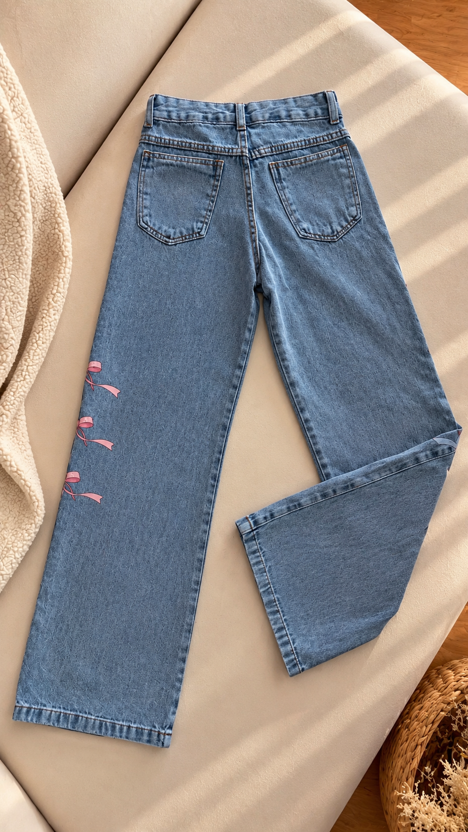 Calça Wide Leg Laços