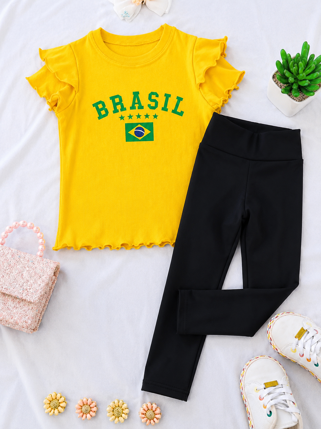 TSHIRT Brasil + legging