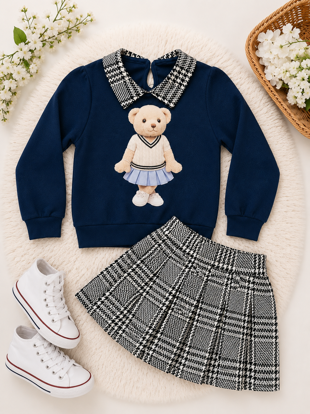 Conjunto Colegial Xadrez Ursinho