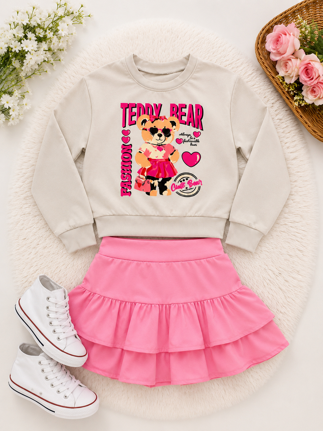 Conjunto Tiffany rosaaa