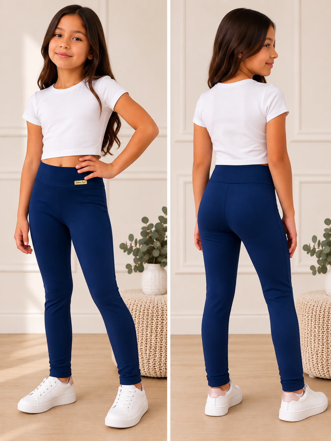Legging JUVENIL azul SUPLEX  flanelada