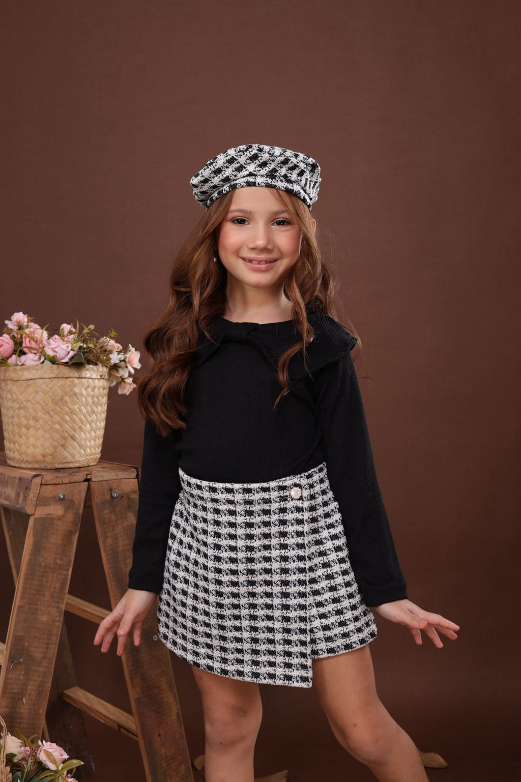Conjunto alice com boina