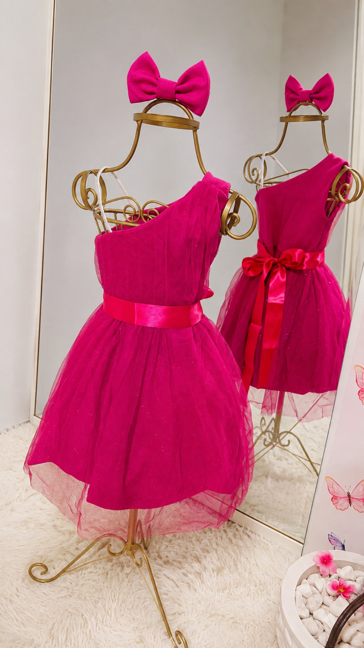 Vestido 4 cores -assimétrico Colors