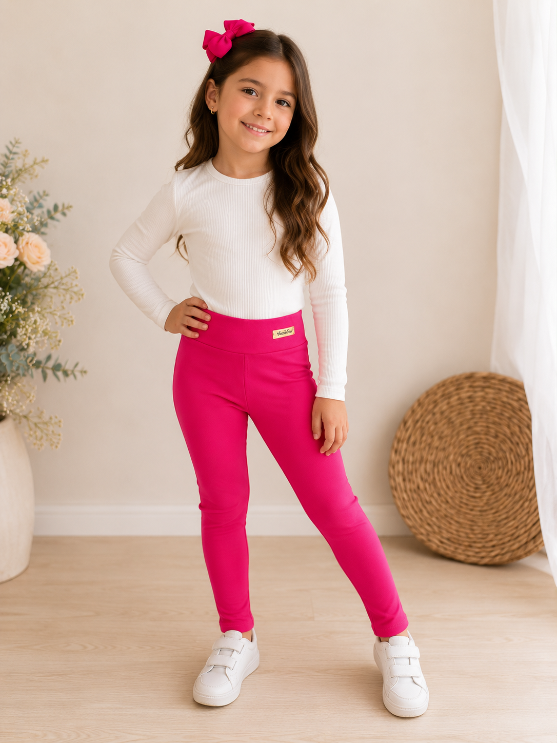 Legging flanelada em suplex pink
