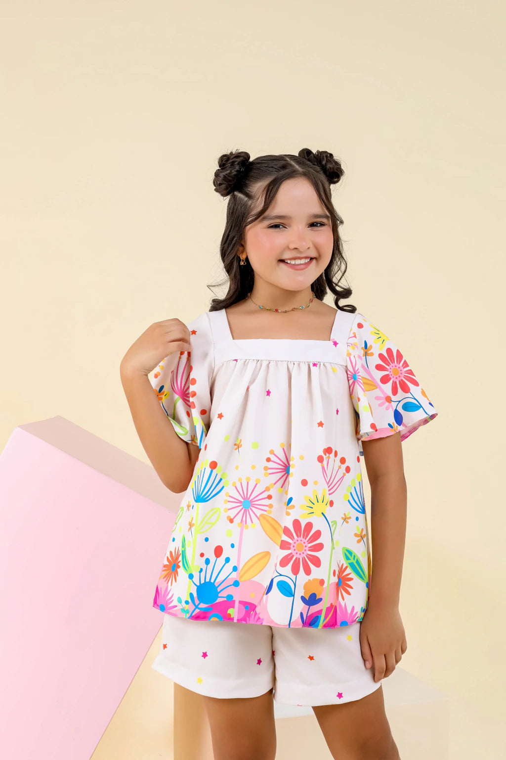 Conjunto  Mili Jardim Em Cores