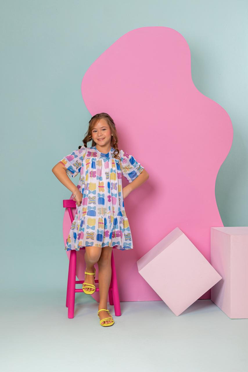 PROMOÇÃO-Vestido Lulu  Borboletas