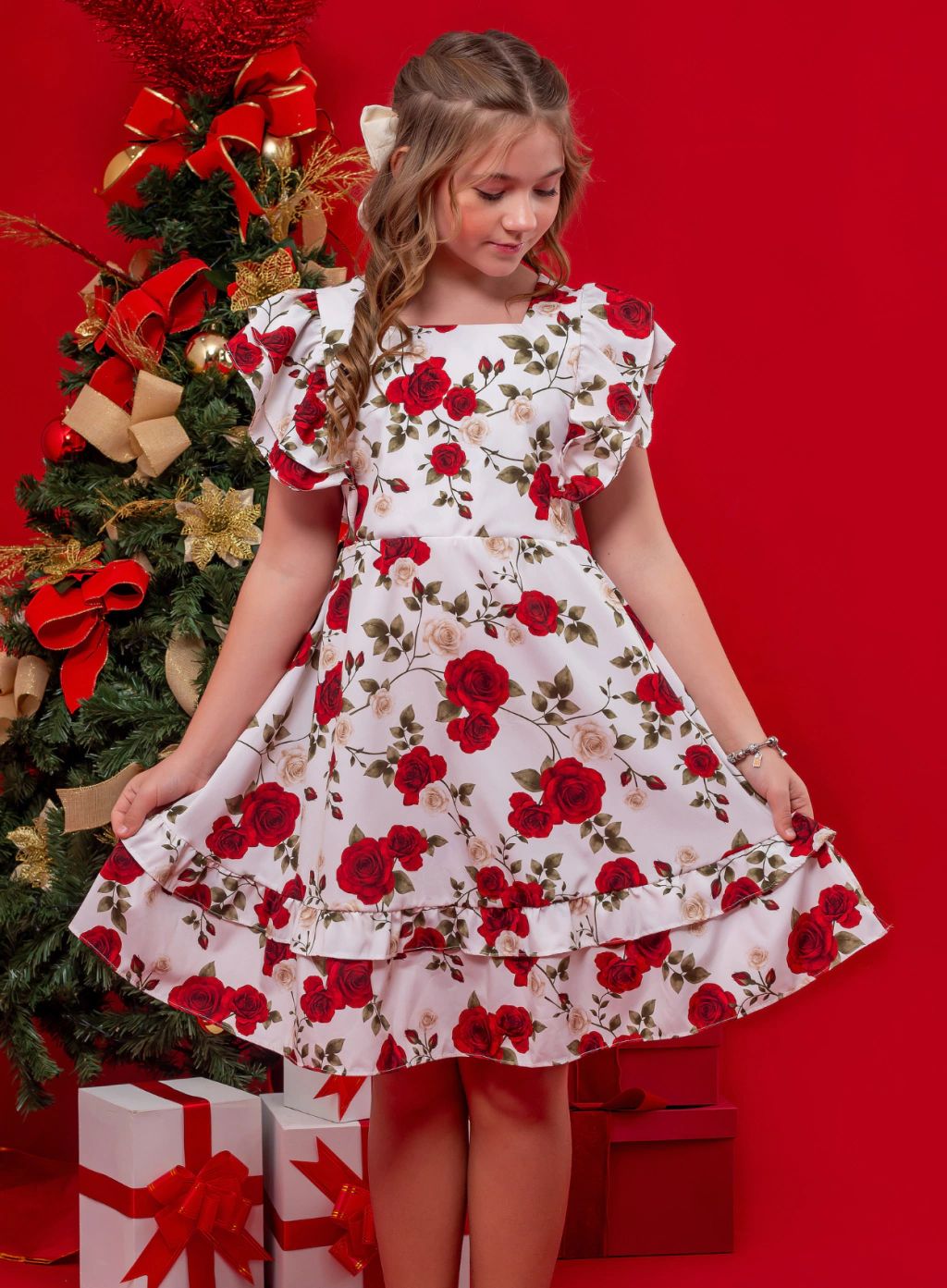 Vestido realeza floral