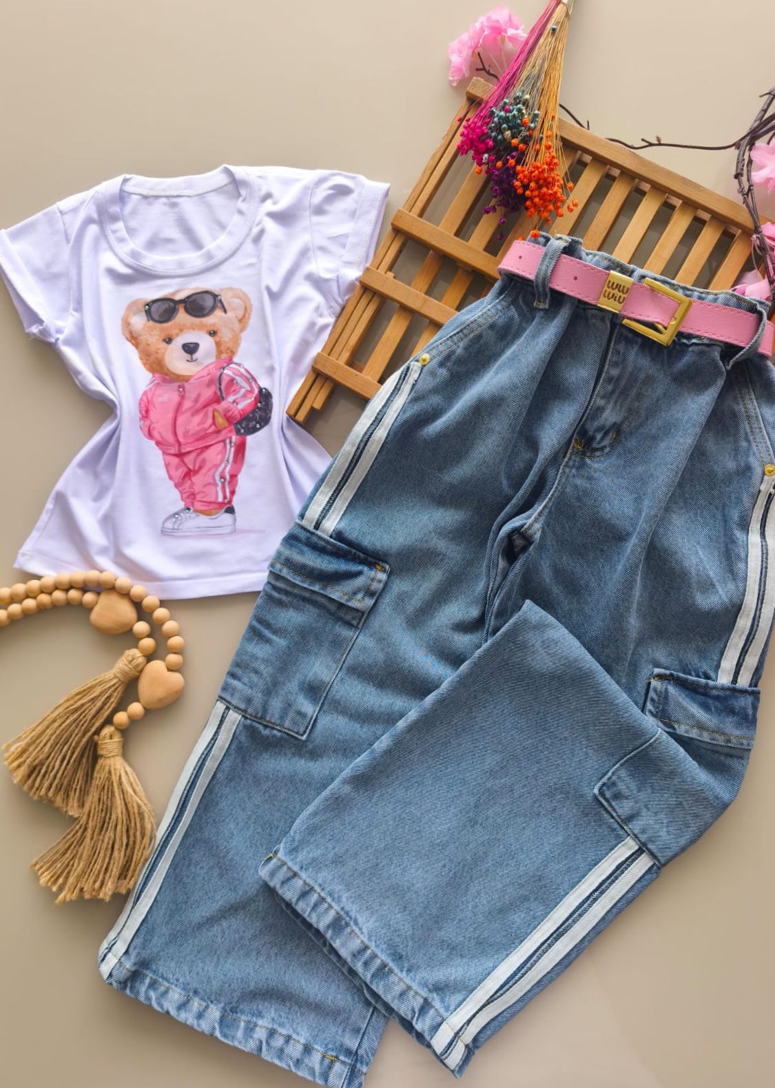 Calça jeans wid leg streetwear