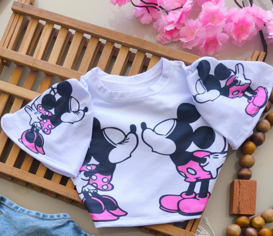 Blusa  godê minnie e mickey