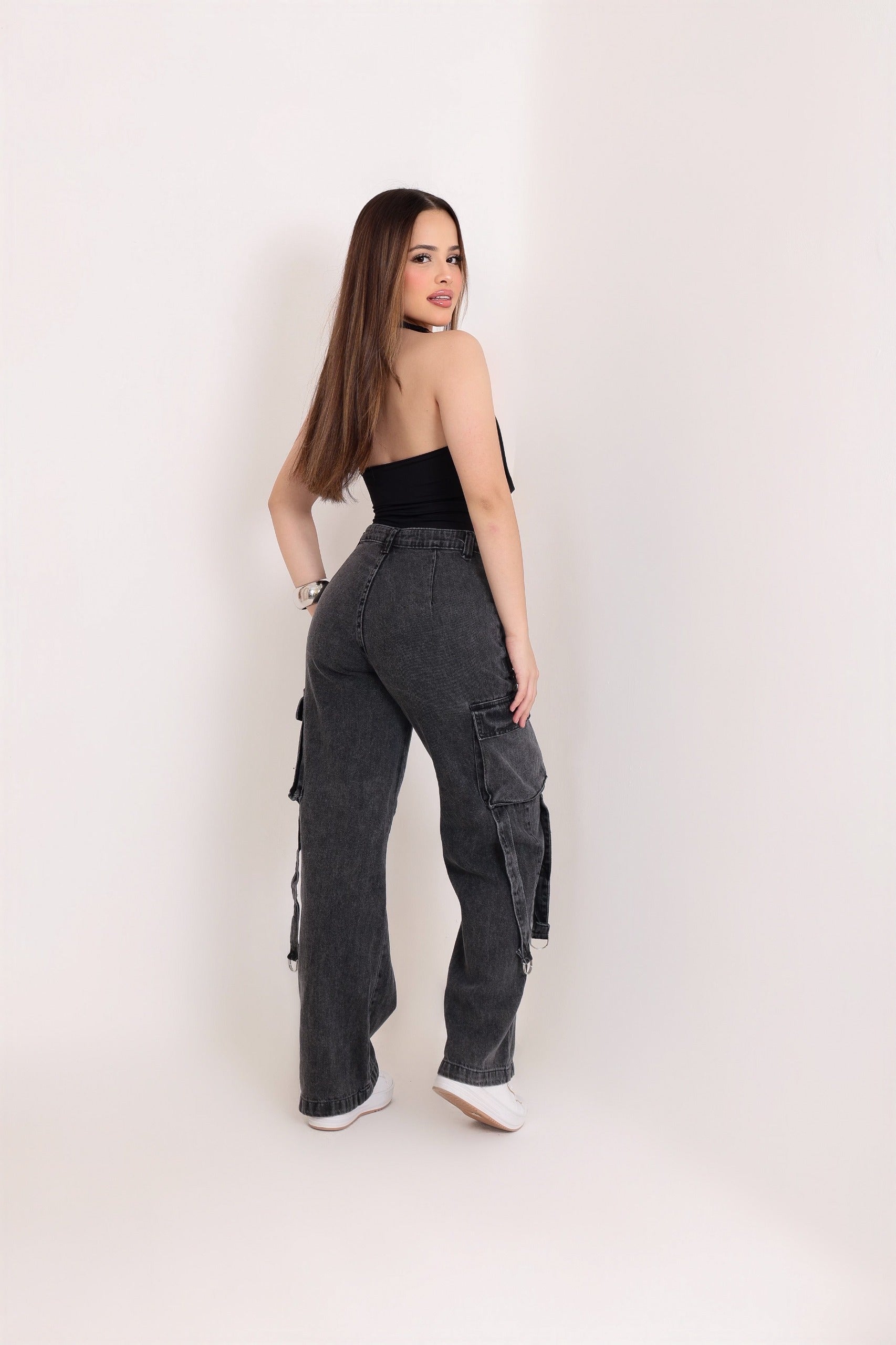 Calça jeans black widleg 0142