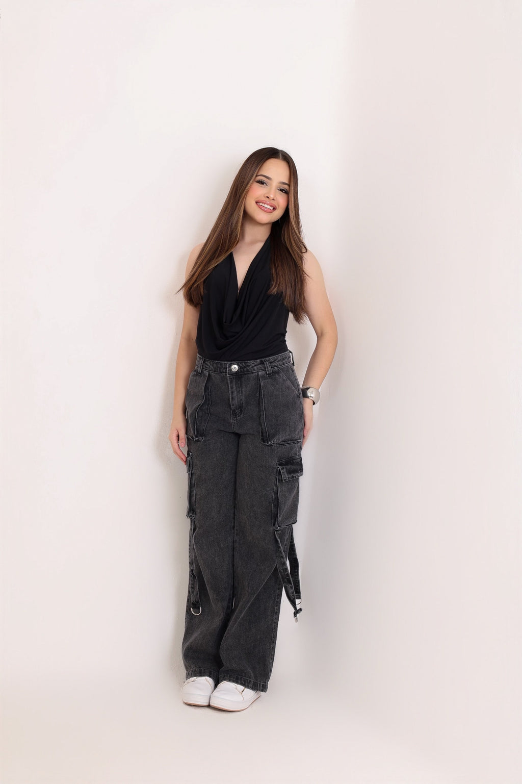 Calça jeans black widleg 0142