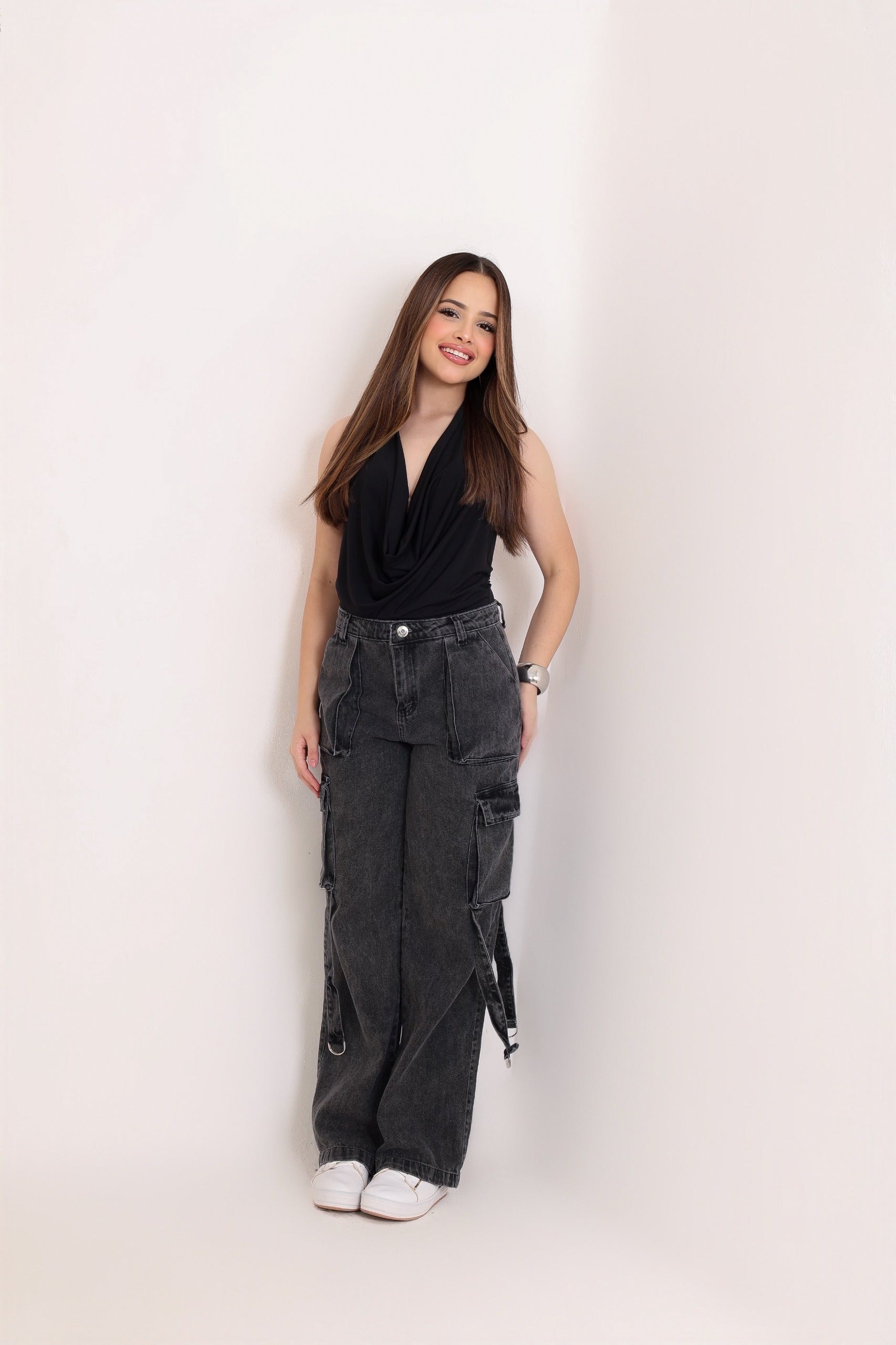 Calça jeans black widleg 0142