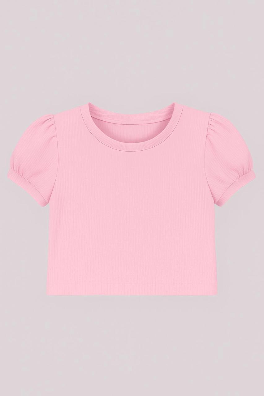 Croped de Manga - Rosa
