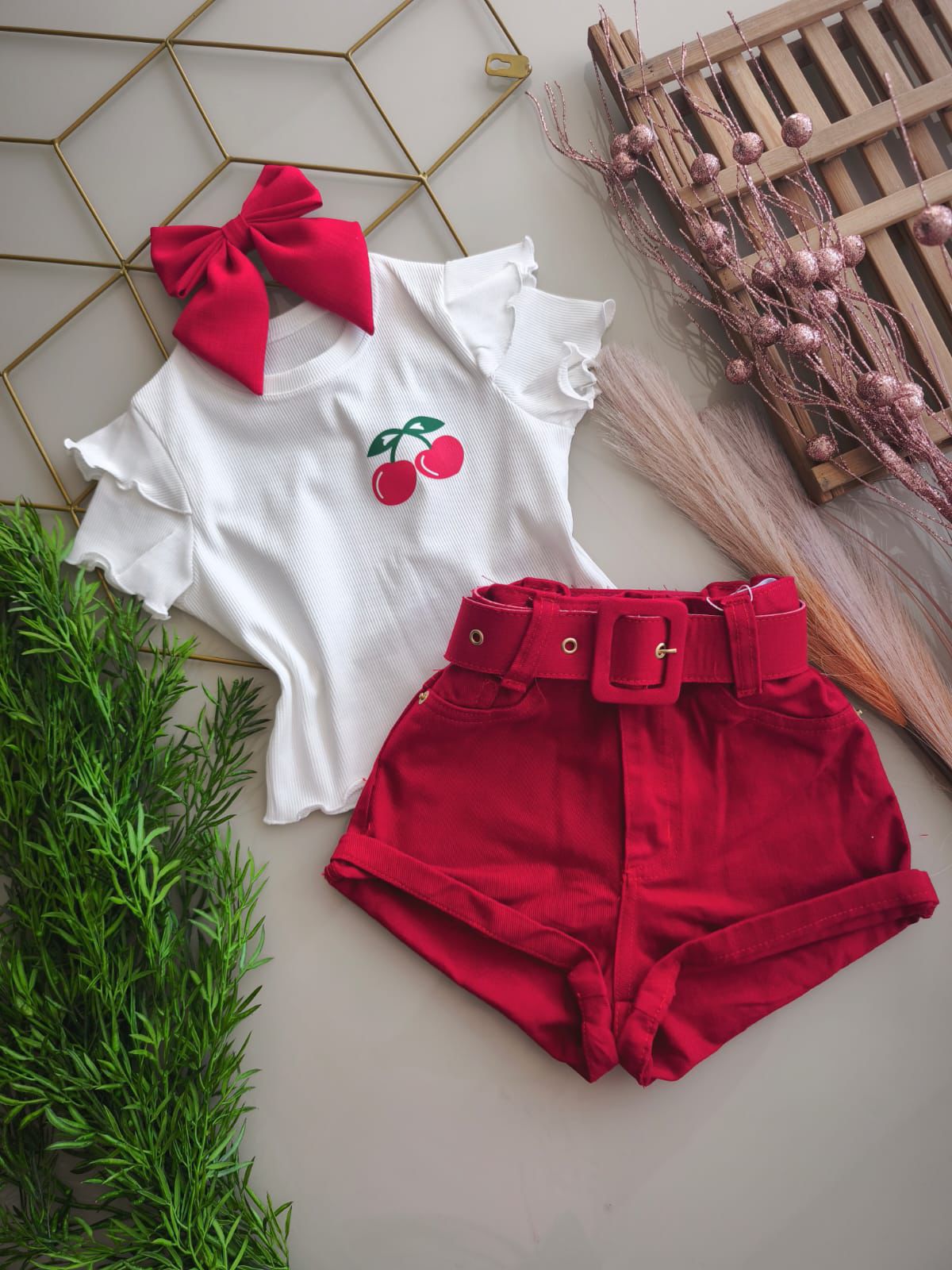 Blusa manga dupla 1 cereja