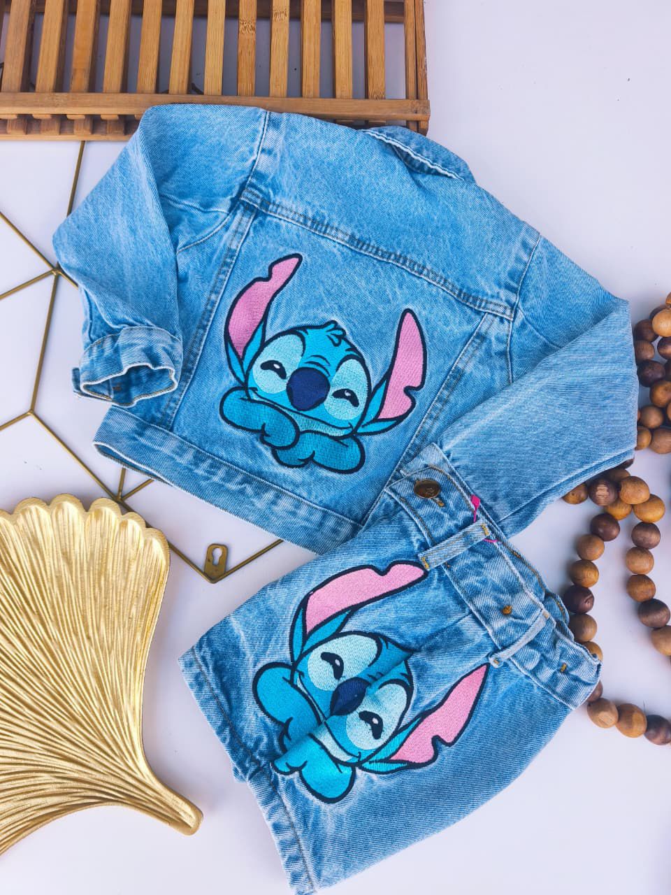 conjunto Stitch  - jaqueta e short