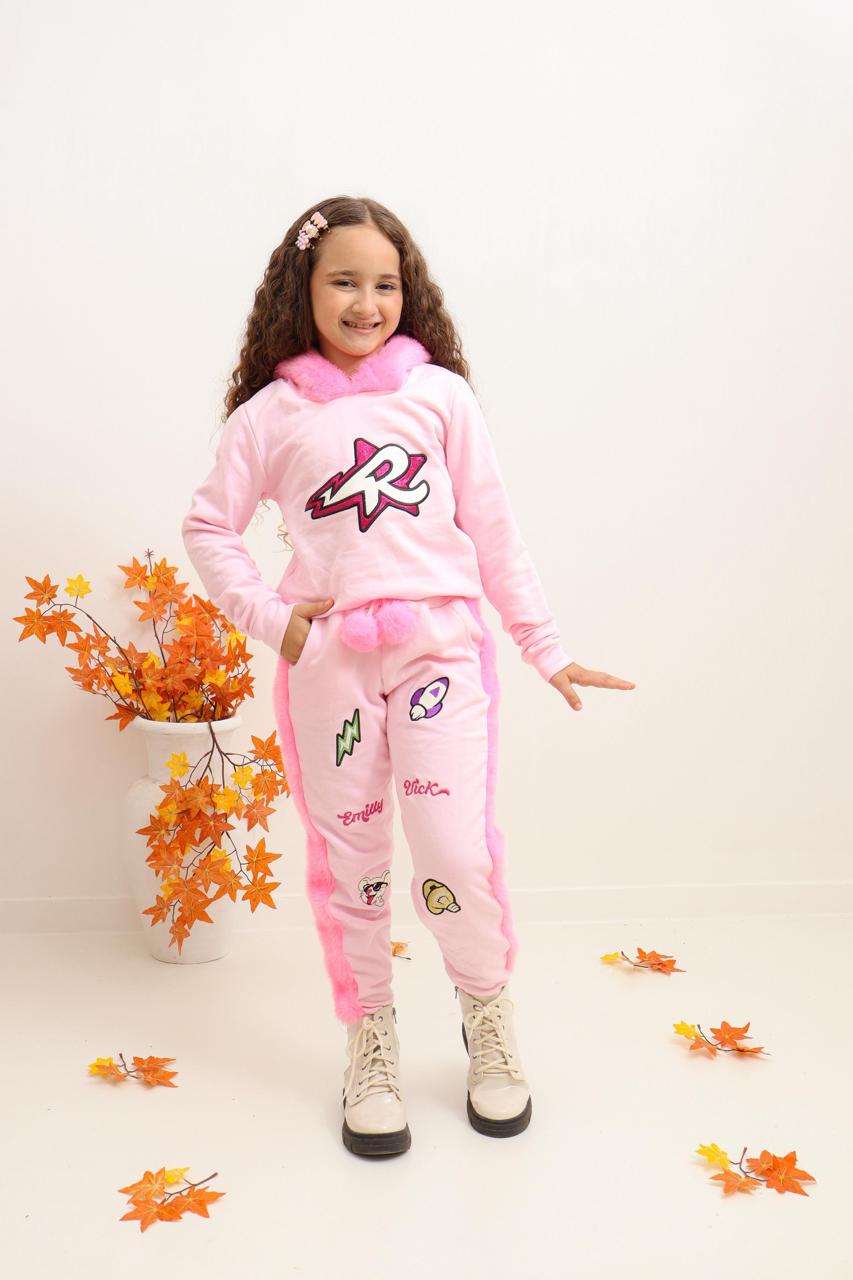 Conjunto moletom emilly vick rosa