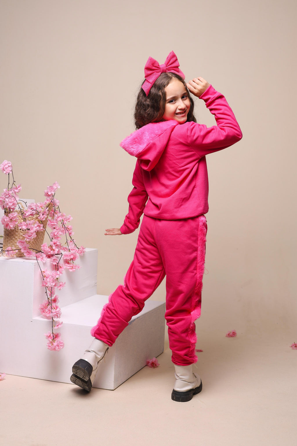 Conjunto moletom com capuz hello kitty pink