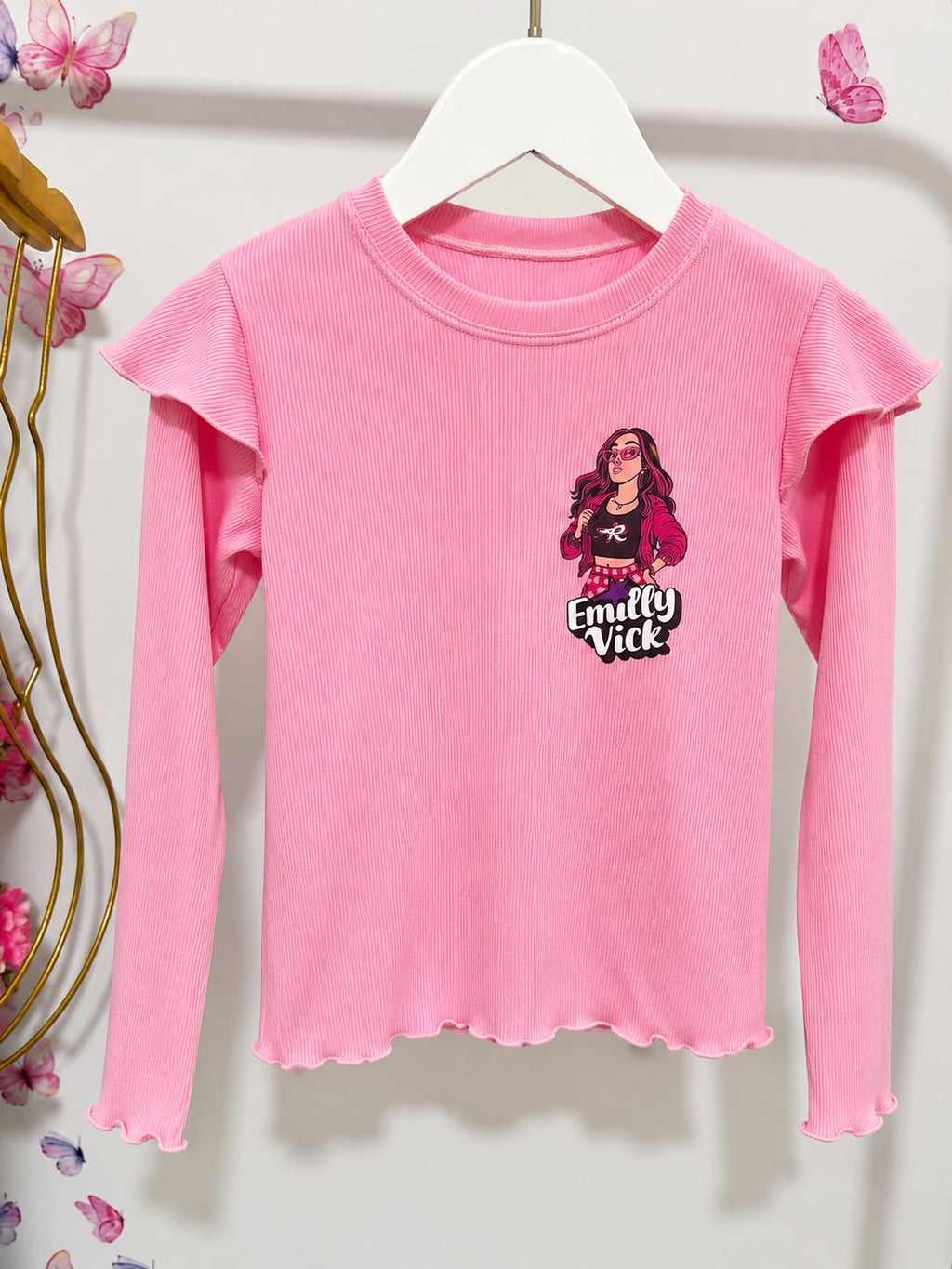 BLUSA MANGA LONGA  EMILLY VICK FRENTE COSTA