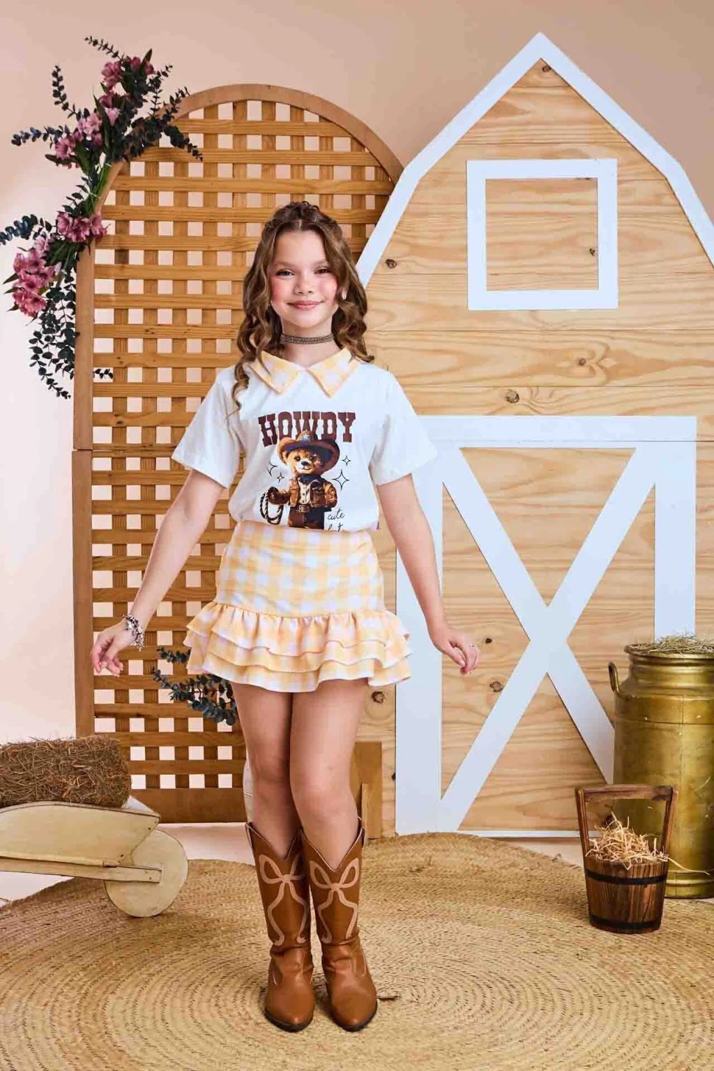 Conjunto Cecília - Cowgirl  COM SHORT POR BAIXO
