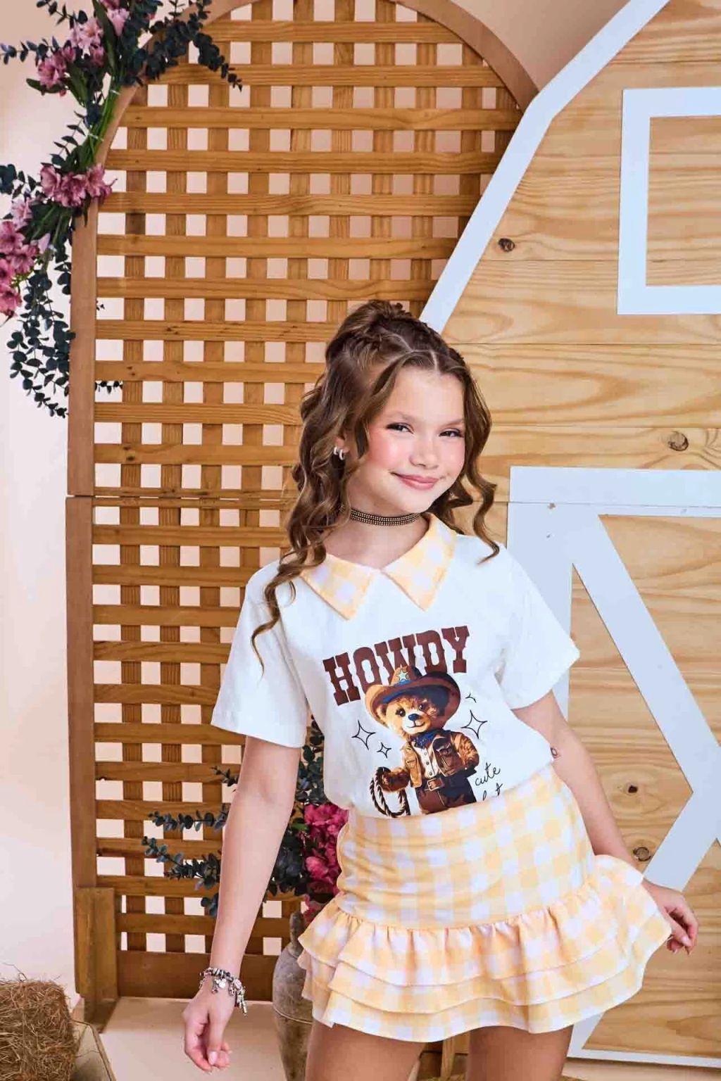 Conjunto Cecília - Cowgirl  COM SHORT POR BAIXO