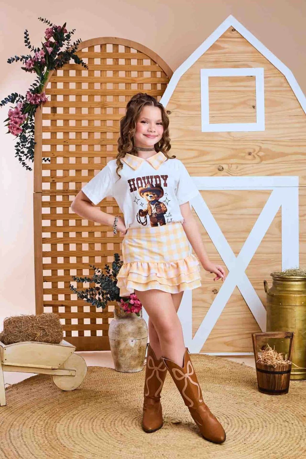 Conjunto Cecília - Cowgirl  COM SHORT POR BAIXO
