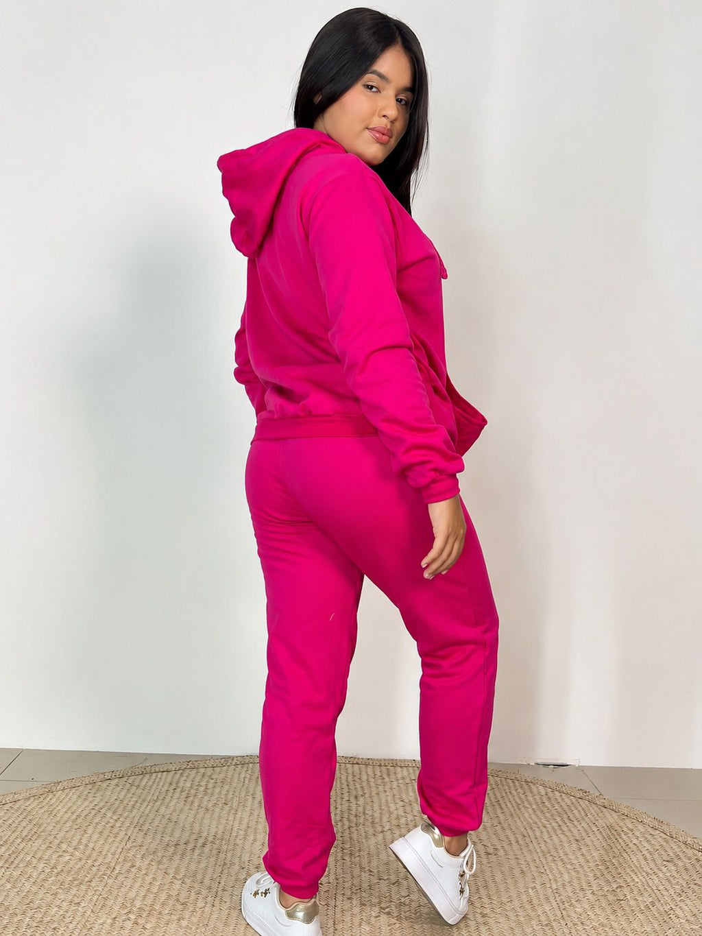 Conjunto pink Moletom Juvenil Flanelado