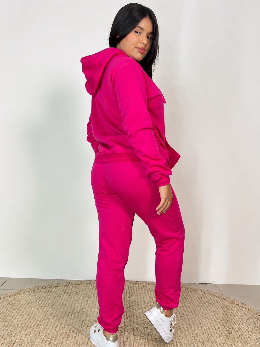Conjunto pink Moletom Juvenil Flanelado