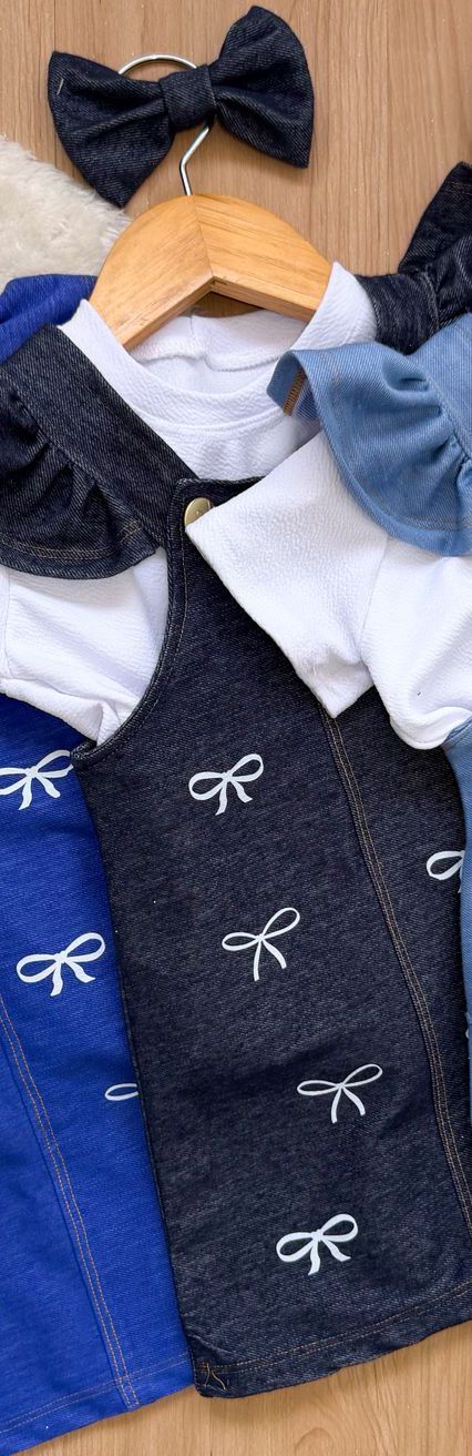 Salopete com blusa + laço