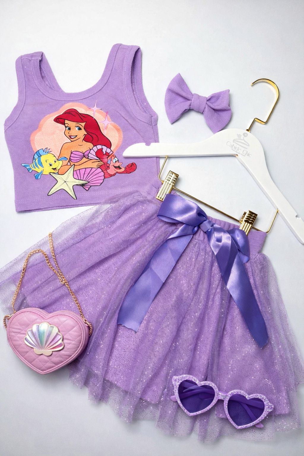 Fantasia-Conjunto tule- com laço - personagens