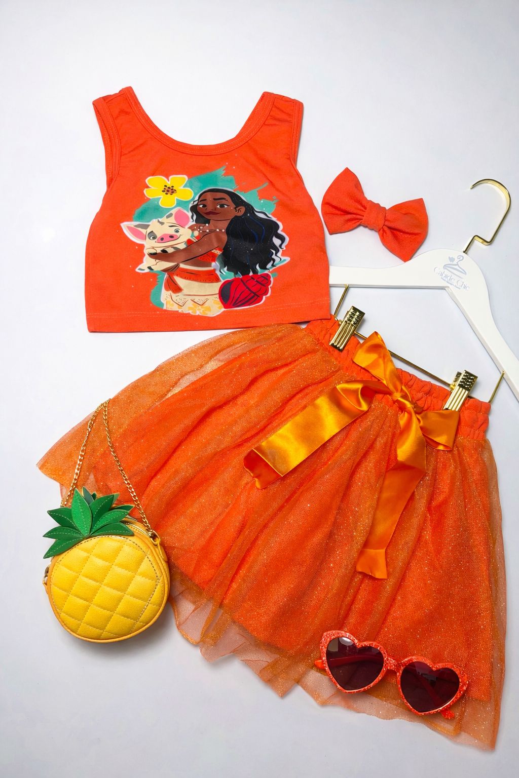 Fantasia-Conjunto tule- com laço - personagens